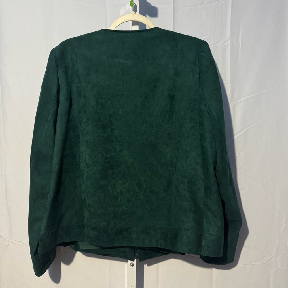 Studio Works Forest Green Textured Blazer Size 18 - Picture 3 of 6